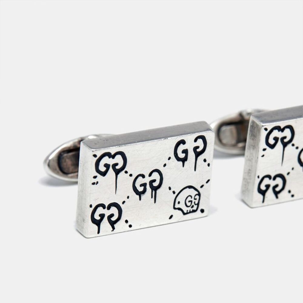 Gucci Ghost Silver 925 Rectangular Cufflinks - image 2
